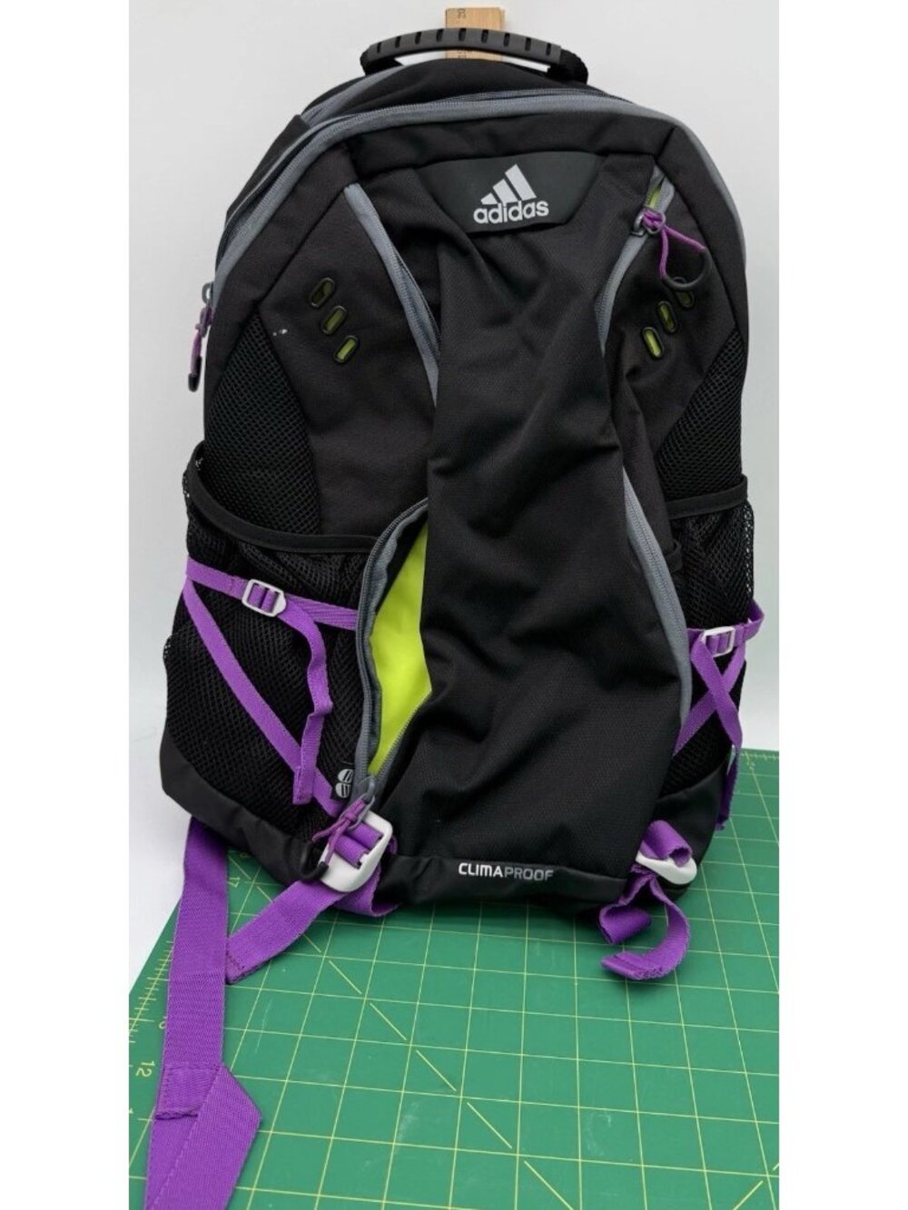 Adidas Load Spring Backpack Purple Black Many Features Pockets Perfect Zippers